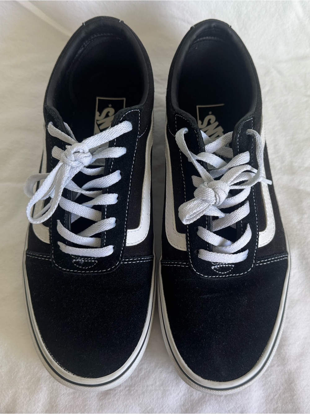 Vans Canvas Black & White Old Skool Sneakers